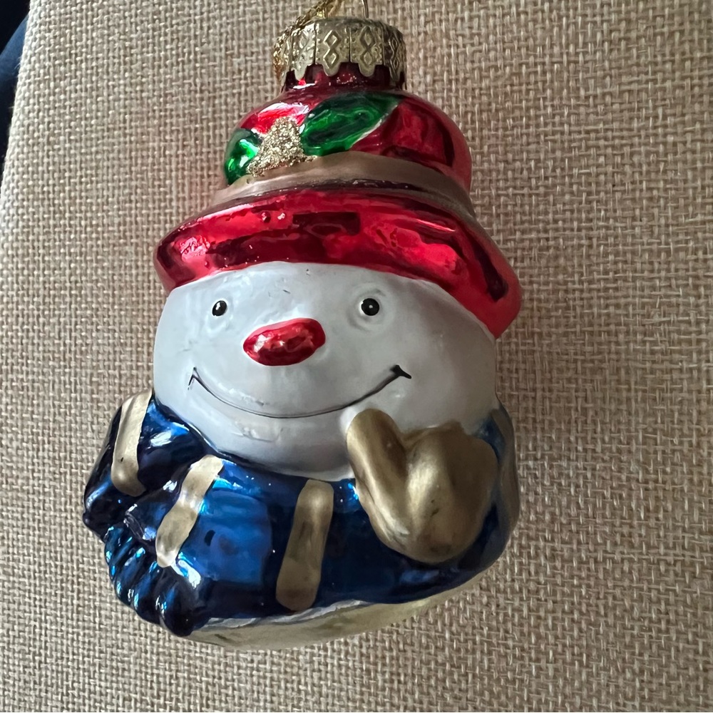 Vintage Holiday Glass Ornament